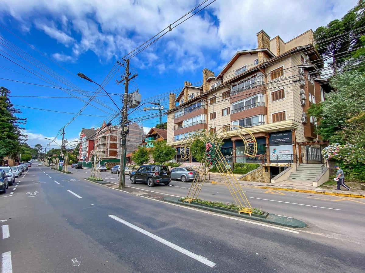 Flores Da Montanha 204C - Apto Borges De Medeiros Gramado 600 Metros Rua Coberta Apartamento Exterior foto